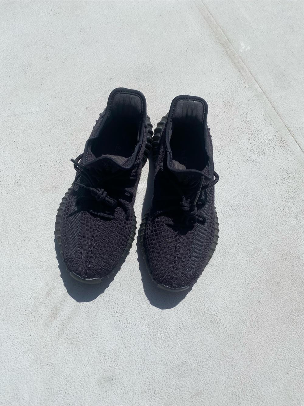 Yeezy Boost 350 V2 Triple Black Knit Sneakers